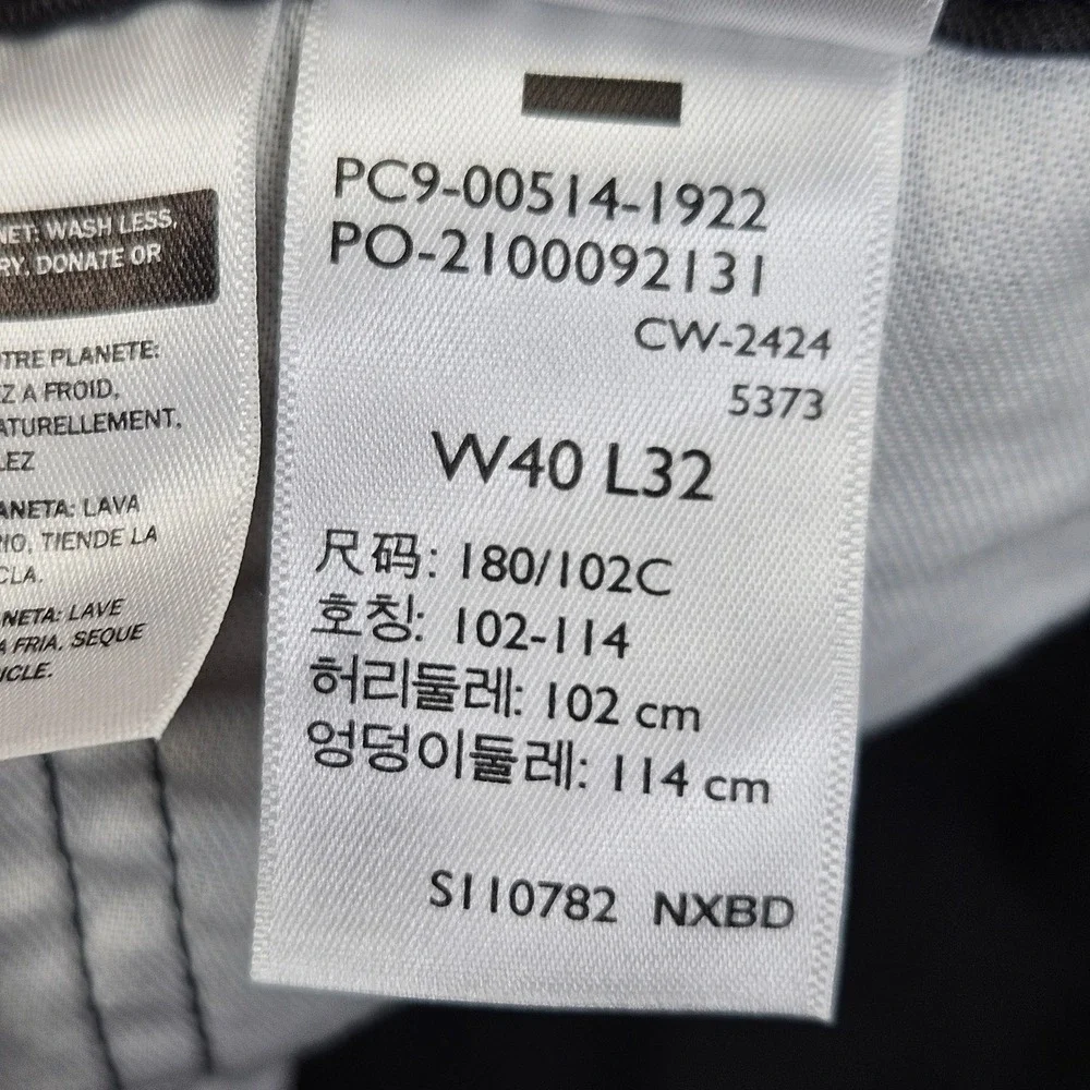 Levi's 514 Straight Fit Pants Mens 40x32 Fits 40x31 Gray Black Stretch Denim